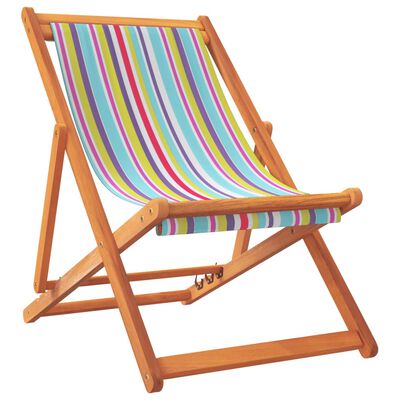 vidaXL Sklopive stolice za plažu od tkanine 2 kom višebojne