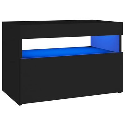 vidaXL TV ormarići s LED svjetlima 2 kom crni 60 x 35 x 40 cm