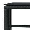 vidaXL Vrtni stolci s jastucima 4 kom crni 40x40x35 cm od poliratana