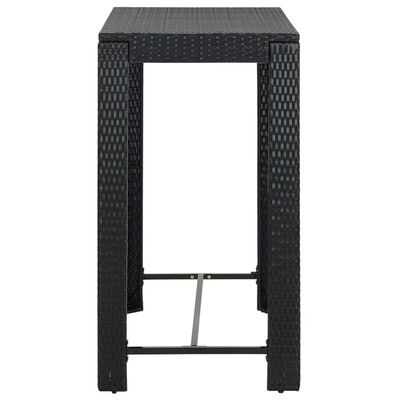 vidaXL Vrtni barski stol crni 100 x 60,5 x 110,5 cm od poliratana