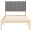 vidaXL Krevetni okvir s tapiciranim uzglavljem Svijetlo siva