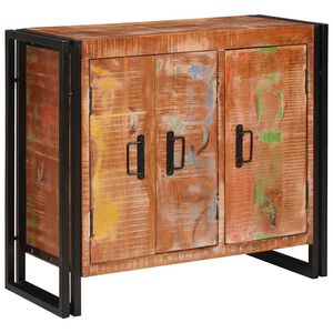 vidaXL Sideboard s vratima Smeđa Čvrsto drvo reciklirano i metal