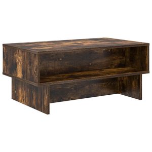 vidaXL Kava Stol Dimljeni hrast 80 x 46 x 35 cm Konstruirano drvo