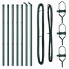 vidaXL Ograde 7 pcs Zelena Ø32mm 80 cm Pocinčani čelik