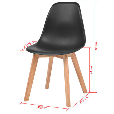 vidaXL Blagovaonske stolice 4 kom crne plastične