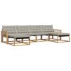 vidaXL Set vanjskih sofa 6 kom. Bijela i svjetlosiva