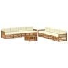 vidaXL Set vanjskih sofa 9 kom. Prirodna i krem