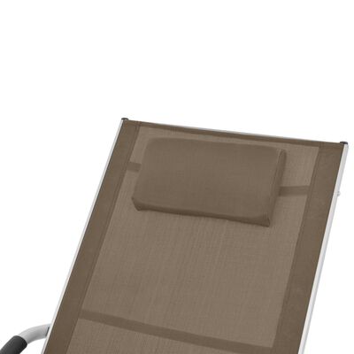 vidaXL Ležaljka za sunčanje s jastukom od aluminija i tekstilena