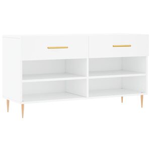 vidaXL Klupa za cipele bijela 102 x 35 x 55 cm od konstruiranog drva