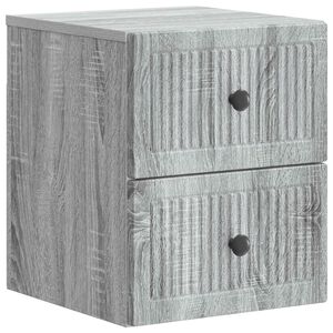 vidaXL Noćni ormarić za montažu na zid Siva sonoma 33 x 34,5 x 40 cm