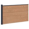 vidaXL Set ograde 175 x 105 cm WPC i aluminij Smeđa