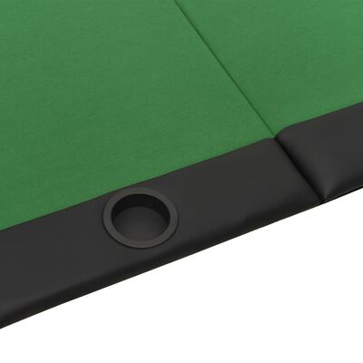 vidaXL Sklopivi stol za poker za 10 igrača zeleni 206 x 106 x 75 cm