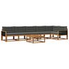 vidaXL Set vanjskih sofa s jastukom 7 pcs Prirodna i antracit