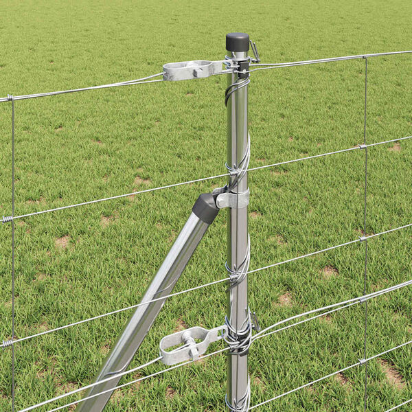 vidaXL Stup za ogradu Galvanizirano 25 x 0,8 m Čelik