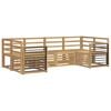 vidaXL Set vanjskih sofa 6 pcs Bijela 245 x 128,5 x 73 cm