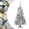 vidaXL Umjetno božićno drvce s nogom s stalakom Bijelo 120 cm PE i PVC