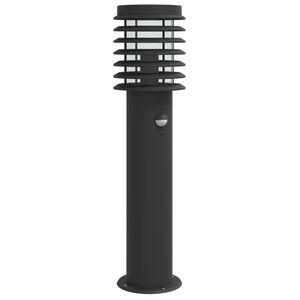 vidaXL Vanjska podna svjetiljka sa senzorom crne 60 cm čelična