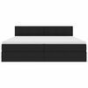 vidaXL Krevet s prostorom za pohranu s LED-om Crna 200 x 200 cm