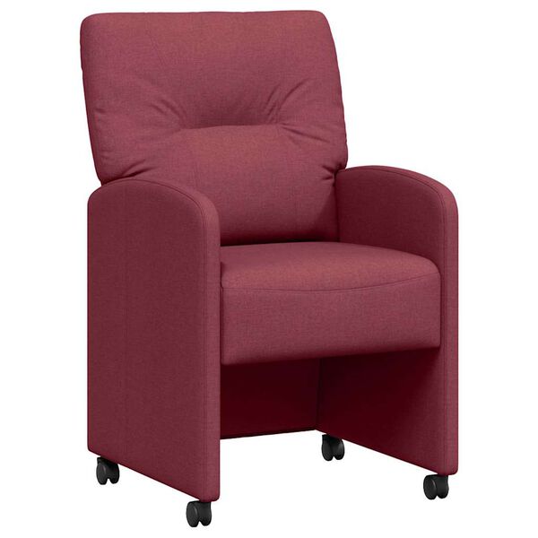 vidaXL Blagovačke stolice s kotačima s kotačima 2 pcs boja crnog vina