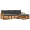 vidaXL Set vanjskih sofa 4 kom. Prirodna i antracit