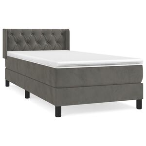 vidaXL Box spring krevet s madracem tamnosivi 80 x 200 cm bar&scaron;unasti
