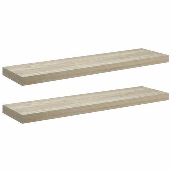 vidaXL Plutajuće zidne police 2 kom boja hrasta 90 x 23,5 x 3,8 cm MDF