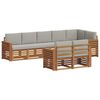 vidaXL Set vanjskih sofa 8 kom. Prirodna i svijetlo siva Poliester