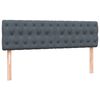vidaXL Box Spring krevet s madracem tamno sivi 140x220 cm samt