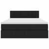 vidaXL Krevet s madracem i skladištem s madracem Crna 140 x 190 cm