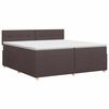vidaXL Boxspring krevet s madracem Tamno smeđa 200 x 200 cm Tkanina