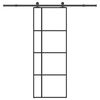 vidaXL Klizna vrata s priborom 76 x 205 cm od ESG stakla i aluminija