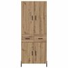 vidaXL Highboard Umjetnički hrast 69,5 x 34 x 180 cm Konstruirano drvo