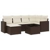 vidaXL 7-dijelni set vrtnih sofa od poliratana s jastucima smeđi