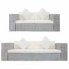 vidaXL 2-dijelni set sofa od prirodnog ratana s jastucima sivi