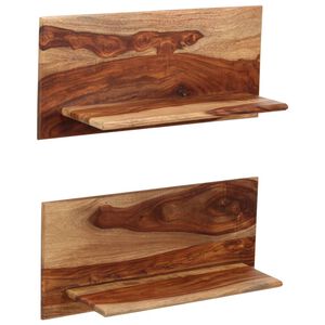 vidaXL Zidne police od masivnog drva akacije 2 kom 58 x 26 x 20 cm
