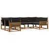vidaXL Set vanjskih sofa 6 kom. Prirodna i crna