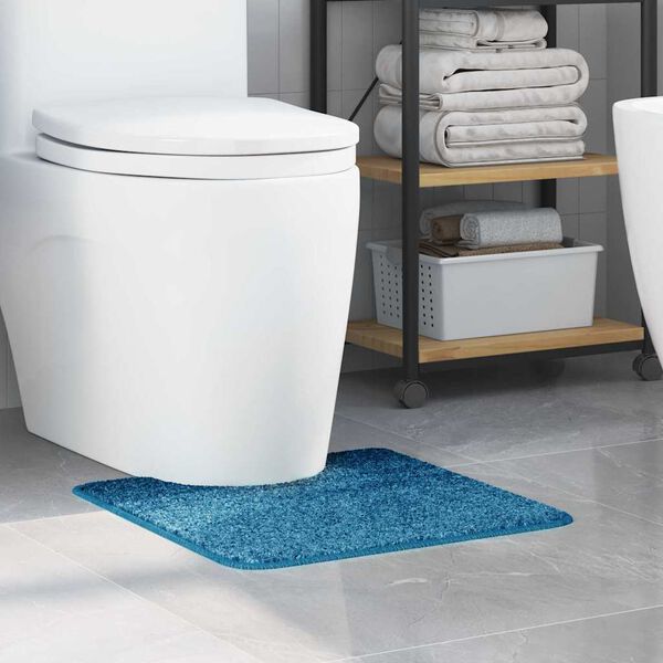 vidaXL Prostirka protiv klizanja s izrezom za WC Plava 50 x 50 cm PP