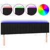 vidaXL LED uzglavlje crno 160x5x78/88 cm od tkanine