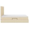 vidaXL Krevet s prostorom za pohranu s LED-om Krema 140 x 200 cm