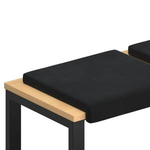 vidaXL Jastučić za klupu 2 kom. Bar&scaron;un Crna Dubina 35 cm