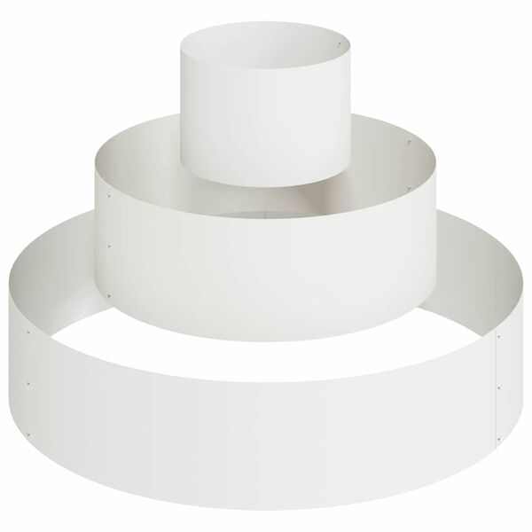 vidaXL Vrtna saksija Bijelo 90 x 90 x 20 cm Čelična vrata