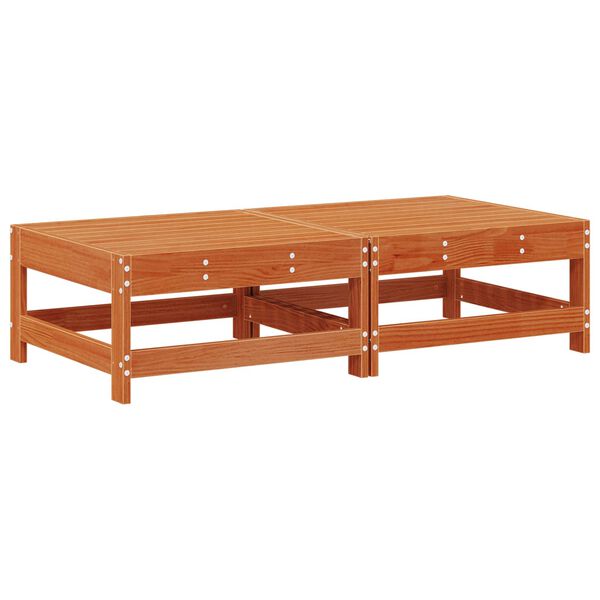 vidaXL Noge za odmaranje u vrtu Masivna borovina Vosak Smeđa