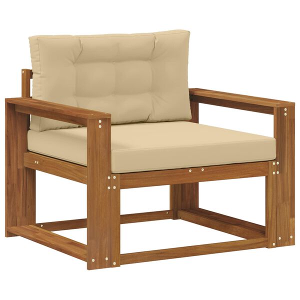 vidaXL Srednja sofa za van Čvrsto drvo akacije Prirodna