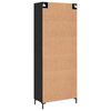 vidaXL Highboard Zidne Crni hrast 69,5 x 34 x 180 cm Konstruirano drvo
