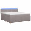 vidaXL Boxspring krevet s madracem Sivosmeđa 200 x 200 cm Tkanina