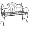 vidaXL Vrtna klupa 2-Broj sjedala 114 x 56,5 x 90 cm Čelik