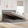 vidaXL Krevet s madracem i skladi&scaron;tem Sivo-smeđa 180 x 200 cm