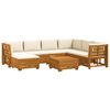 vidaXL 8 kom. Set vanjskih sofa Čvrsto drvo akacije Smeđa