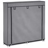 vidaXL Shoe Cabinet with Cover Grey 115x28x110 cm Fabric