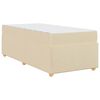 vidaXL Krevetna konstrukcija s madracem Krema 100 x 200 cm tkanina